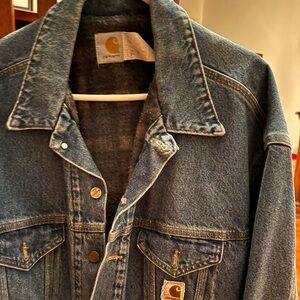Vintage Carhartt denim jacket with flannel lining size XL